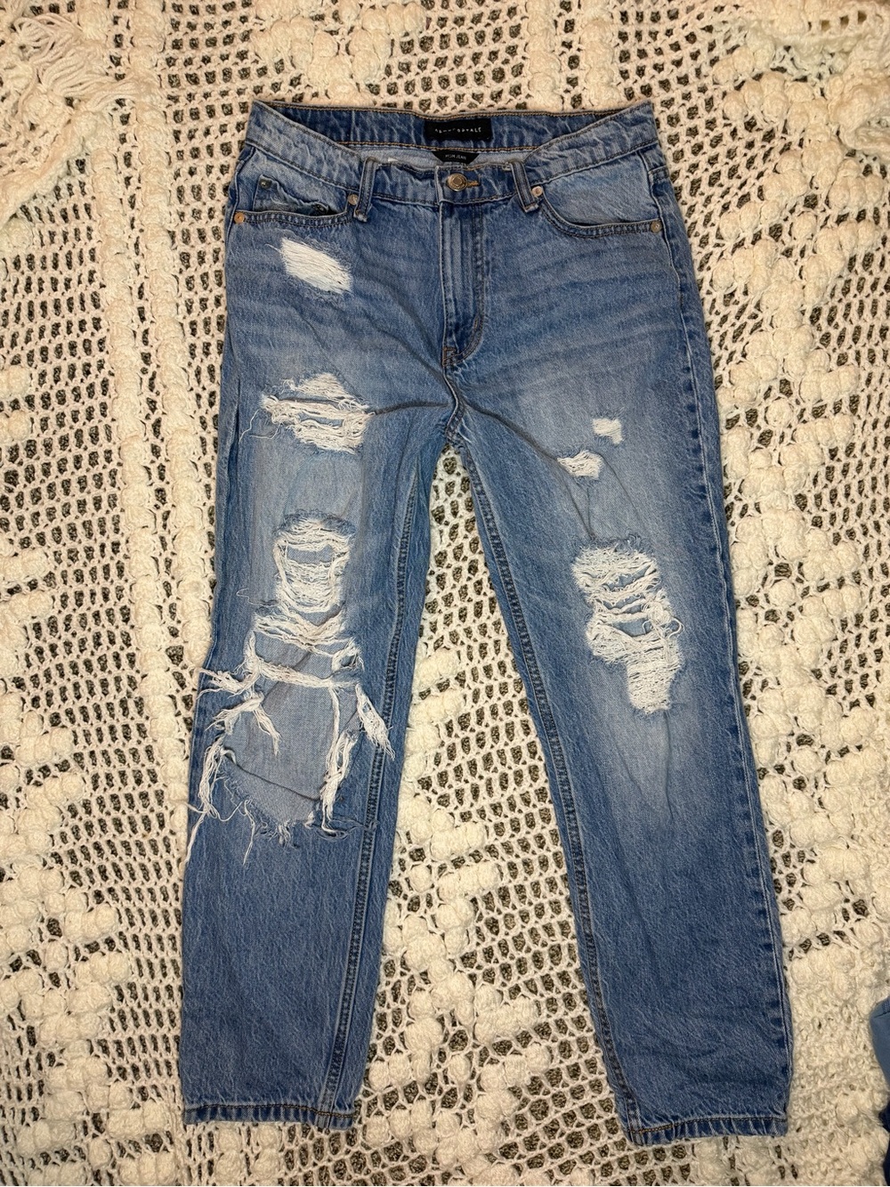 Aeropostale Distressed Light Blue Boyfriend Jeans